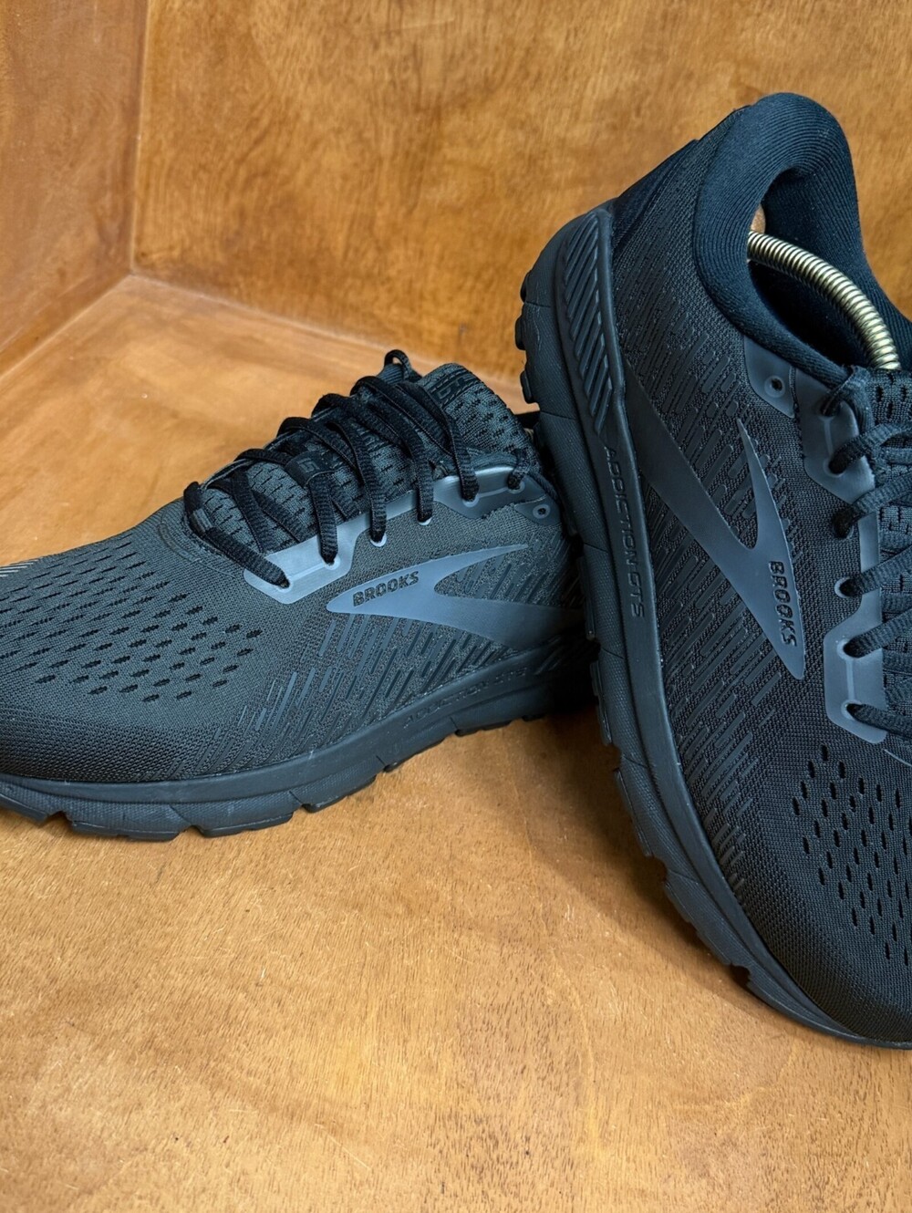 Brooks Addiction GTS 15 Running Shoes Mens 11.5 2E Wide Black Ebony 1103652E020
